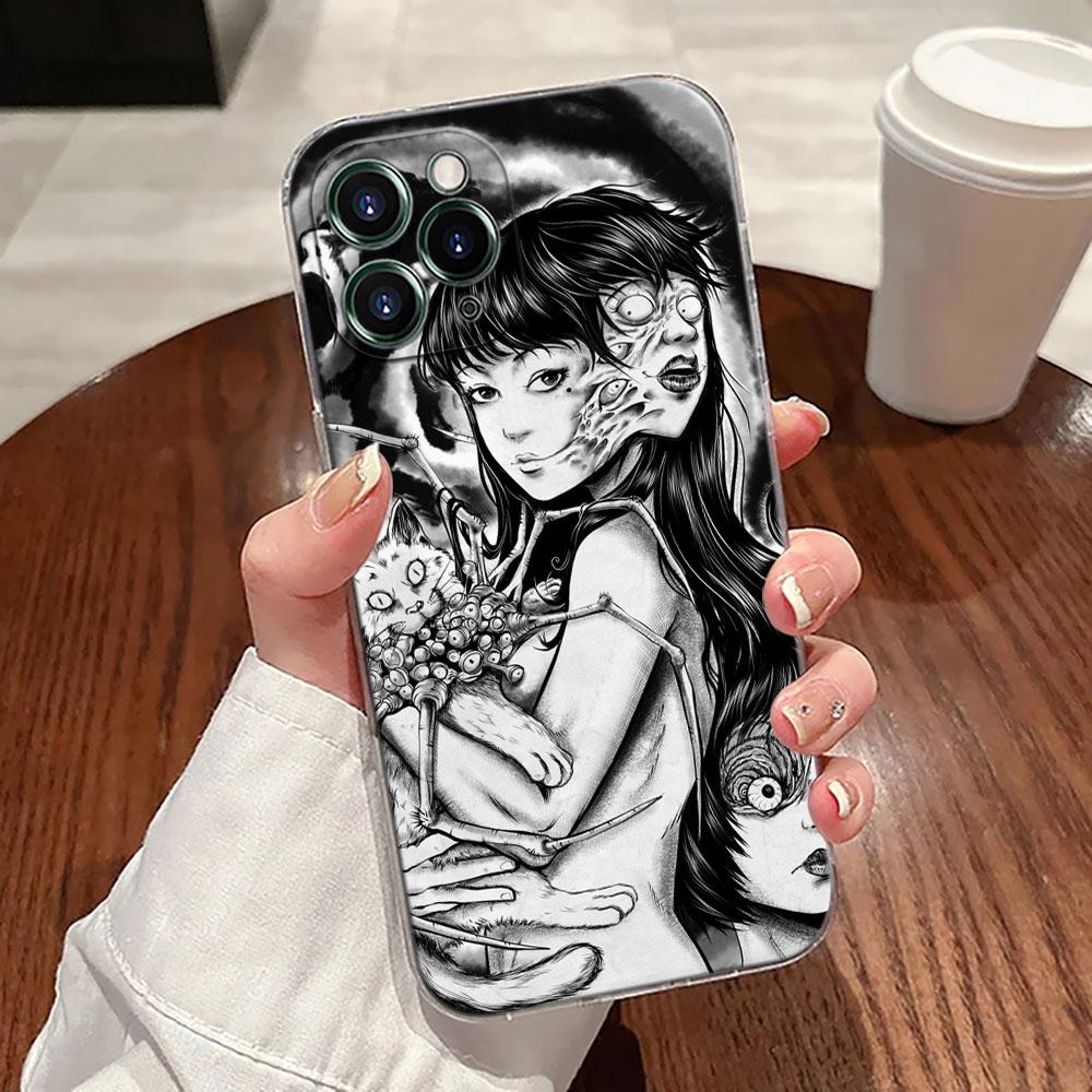 Хоррор Комикс Т-Томиэ-Дзюндзи Ито Манга Прозрачный Чехол Для Apple iPhone 17 16 15 14 13 12 11 Pro Max Plus 16E 17Air Чехол для Телефона
