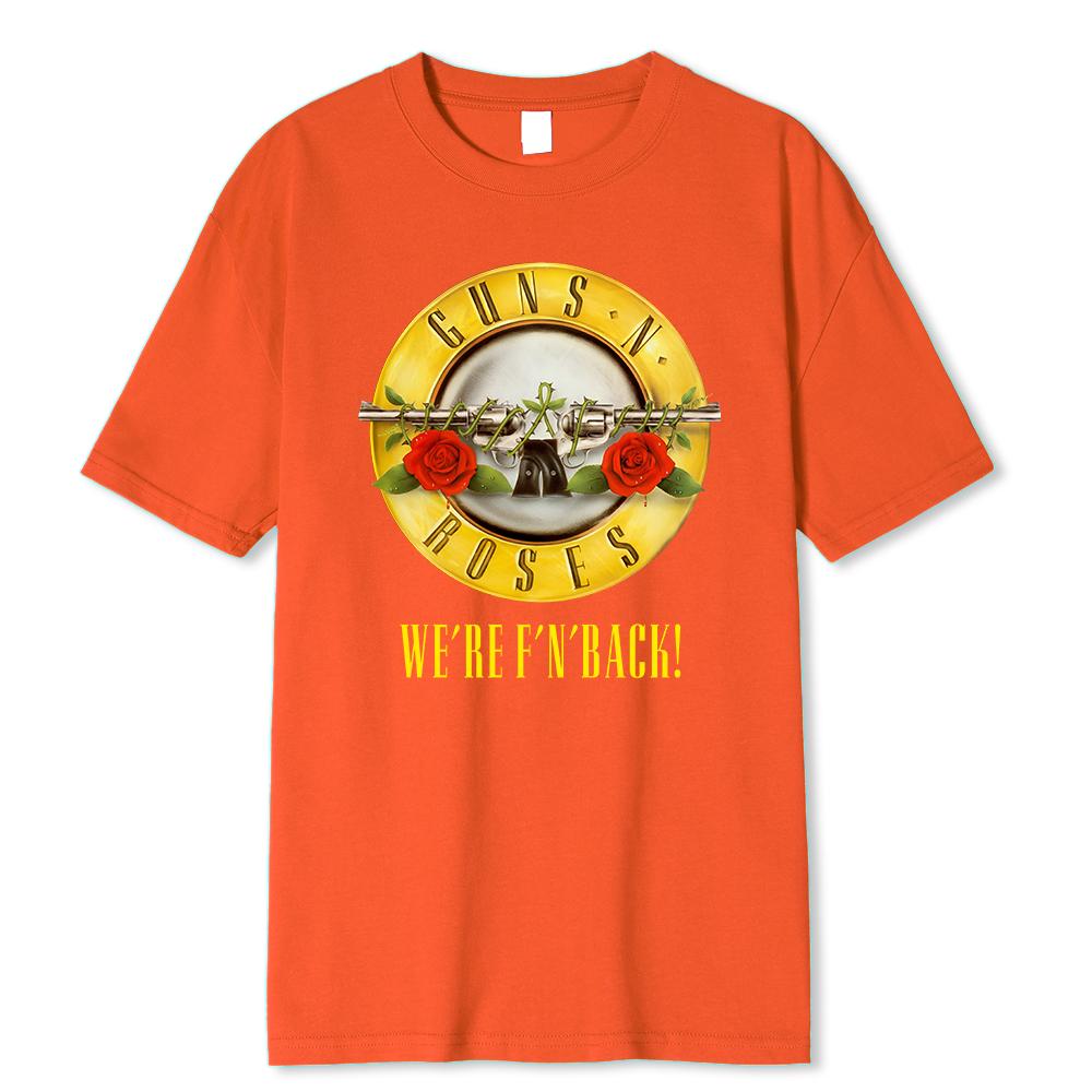 Мужская футболка из 100% хлопка, летняя брендовая футболка с логотипом Guns N Roses Bullet, черная мужская футболка с графическим принтом, мужские топы