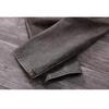 Chinese Size Vintage Gray Genuine Cowhide Leather Pants Men Motorcycle Biker Leather Trousers Autumn Winter Men Leather Pants