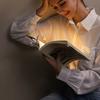 Clip Book Light with Flexible Hose Stepless Dimmable Rechargeable Eye-caring Pocket-sized LED Reading Lamp for Student