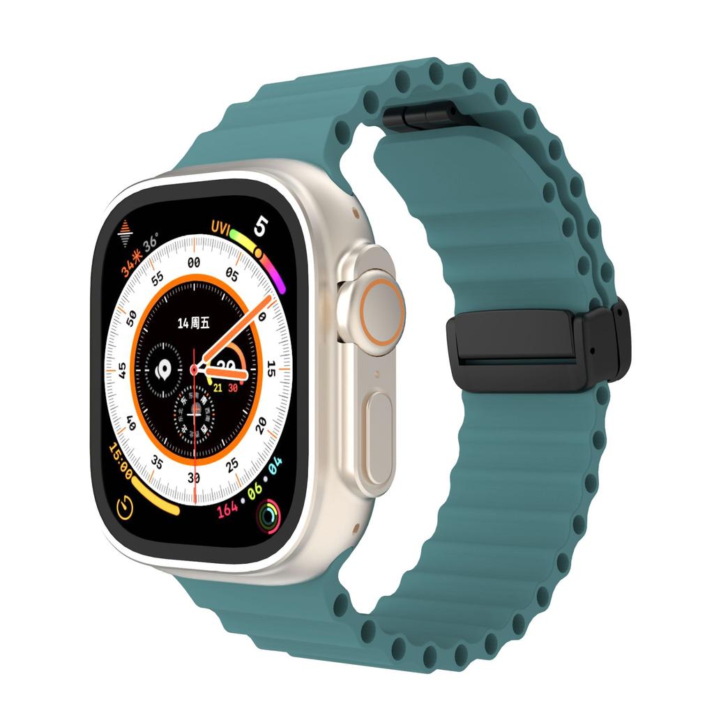 Ocean for Apple Watch Ultra Band 49mm 45mm 44mm 40mm 41mm 38mm Magnetic Strap Silicone correa Bracelet iWatch Series 9 8 7 6 SE