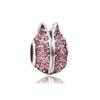 Fashion Pink Hope Charm Beads Suitable For Bracelets And Necklaces Romantic Heart Shape Women Jewelry