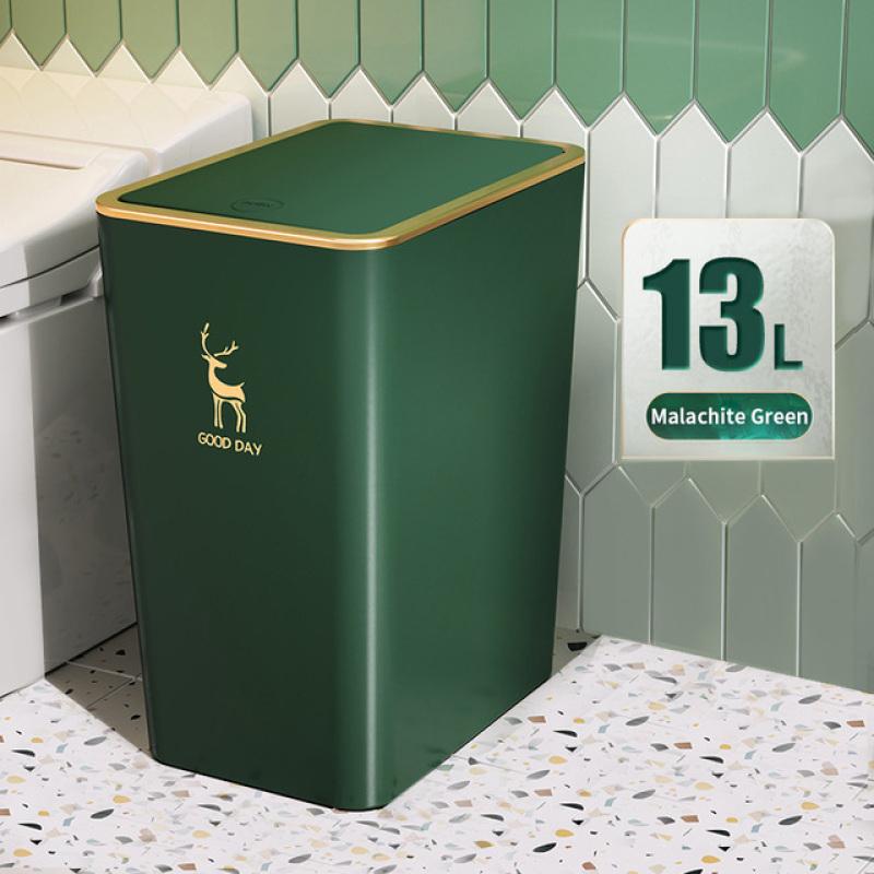 Прямоугольный мусорный бак для кухни, ванной, туалета, мусорный бак для гостиной с крышкой, мусорное ведро, скандинавское мусорное ведро, 9л, 13л