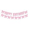 Bow Theme Happy Birthday Banner Paper Backdrop Decor New Hanging Garland  Party Supplies