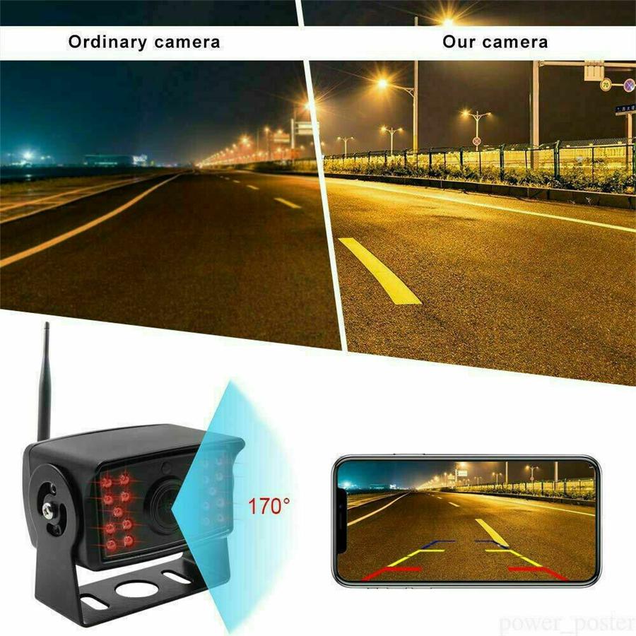 1296 HD Wireless Car Truck Van Trailer Bus Backup Camera WiFi IR For iOS Android