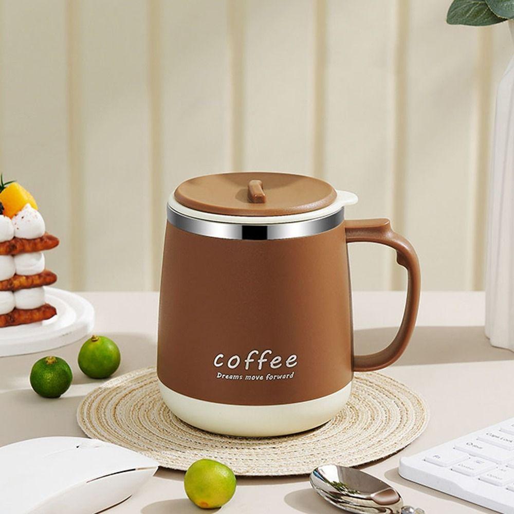 Large Capacity Milk Coffee Cup Double-layer Insulated Drinking Cup Practical Water Cups for Home