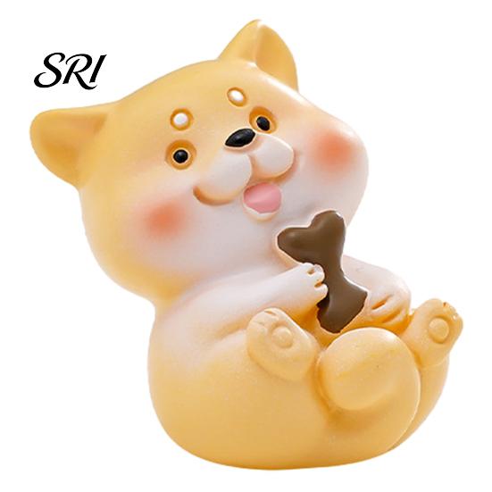 Dog Lover Gift Idea Mini Resin Figurine Cartoon Puppy Statue Tiny Cake Topper Versatile Decoration for Fairy Garden DIY Crafts Birthday Party