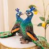New Blue-crowned Peacock Doll Plush Bird Toy Children's Rag Doll Event Gift