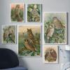 Vintage Art Owl Canvas Painting Living Room Wall Art Animal Landscape Poster Bedroom Corridor Home Decoration Mural No Frame