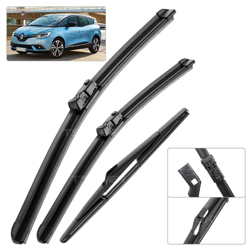 Передние и задние дворники для Renault Scenic 4 2016-2018 2017 Щетки стеклоочистителя Лобовое стекло Оконные щетки 30"+26"+9"