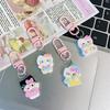 Cute Cartoon Anime Kt Cat Keychain Sweet  Keychains Pendant Kawaii Backpack Decoration Accessories Children Gifts
