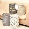 Extra Large Cotton Linen Folding Laundry Basket and Toy Hamper
