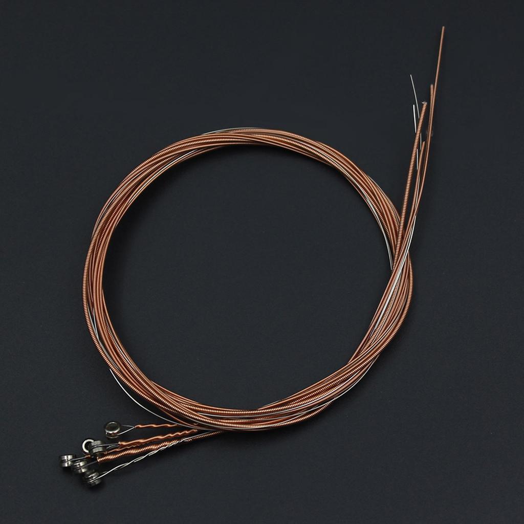 6Pcs/pack Folk Guitar String, Steel Core Guitar Strings Set Practice Replacement Part Accessory for Acoustic Folk Guitar