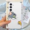 Милый Чехол Для Телефона Джерри И Том Для Samsung Galaxy Прозрачная Крышка A52 A12 A51 S21 Edge S22ULTRA S23 S24 S20LITE Plus Ultra