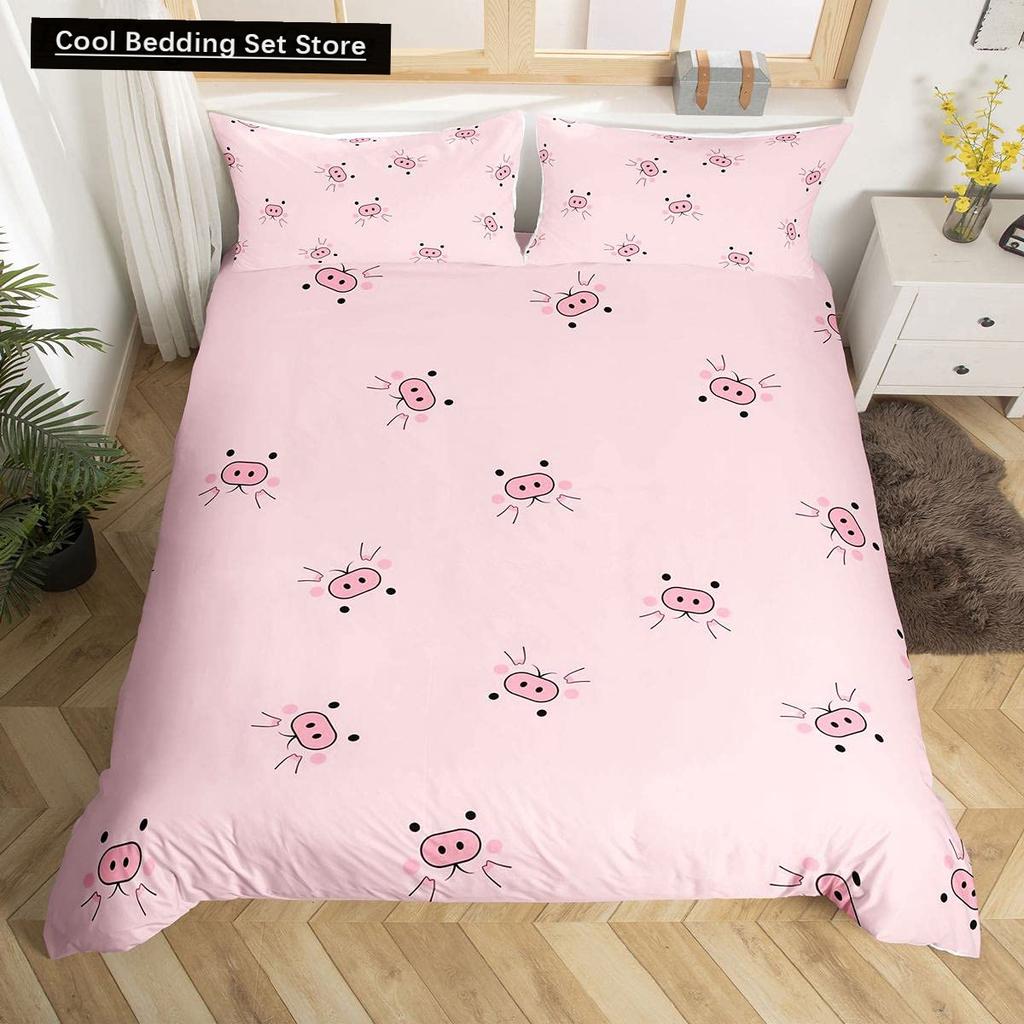 Farm Animals King Queen Duvet Cover Rooster Sheep Pig Cow Bedding Set Farmhouse Country Comforter Cover Polyester Quilt Cover