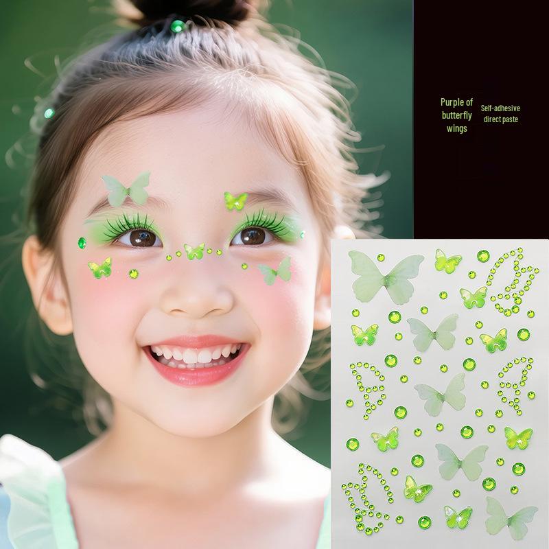 Shan Gen Crystal Diamond Eye Makeup Stickers с самоклеящимися стразами