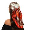 Head Scarf Women Luxury Brand Square 90*90cm Silk Foulard Satin Bandana Cheveux Soft Neckerchief Hijab Hair Scarves For Ladies