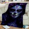 Horror Skull Girl Dead Gothic Undead Female Blanket,Soft Throw Blanket for Home Bedroom Bed Sofa Picnic Travel Cover Blanket Kid