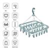 32 Clip Folding Clothes Hanger Towel Drying Clips Plastic Hanging Drying Rack for Clothes Underwear Socks Gloves