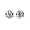 Gica Gema S925 Silver Set 1ct Zircon Stone Woman Classic Simple Small Fresh Three Claw Earrings