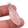 Natural Rose Quartz Gemstone 925 Solid Sterling Silver Gift Pendant 1.50" P7y18