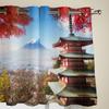 Fuji с осенними цветами в Японии, современные оконные шторы, драпировка для кухни, гостиной, спальни, украшения, шторы