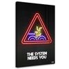 Canvas Print Neon Machine Attention