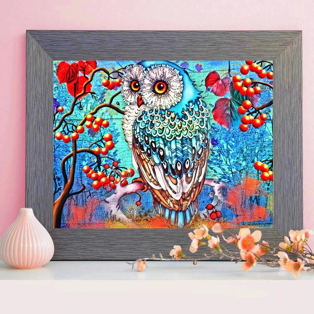 Полный квадратный/круглый алмаз живопись животные фотографии стразами 5D DIY Алмазная вышивка распродажа Сова Мозаика Настенное искусство