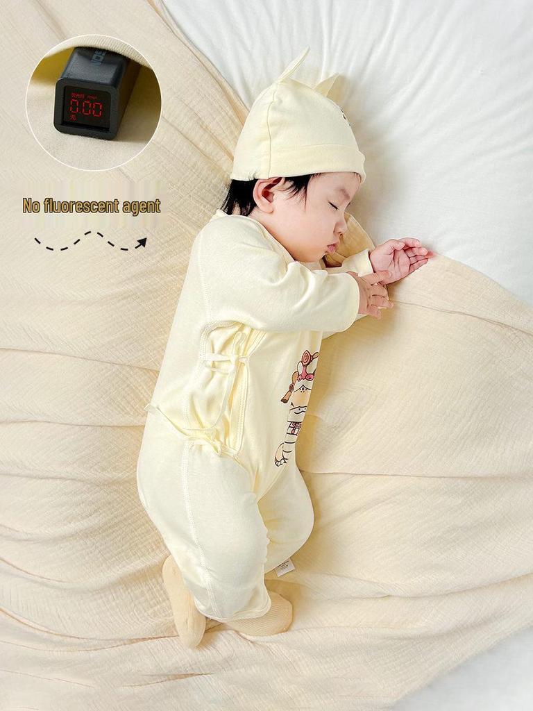 Боди для новорожденных класса А из чистого хлопка - Мягкий, дышащий, детский ромпер на четыре сезона (0-3 месяца)