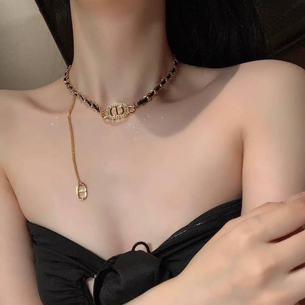 Милое и классное ожерелье с буквами в стиле Spice Girl, женское, легкое, роскошное, нишевое, дизайн, цепочка на ключицу, премиальное ожерелье-чокер Sense, воротник