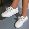 2024 New Flat for Women Breathable Casual Female Comfor Sneakers Lace Up Solid Color