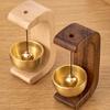 Магнитный латунный колокольчик для владельцев магазинов из цельного дерева, всасывающий дверной колокольчик, C-образный