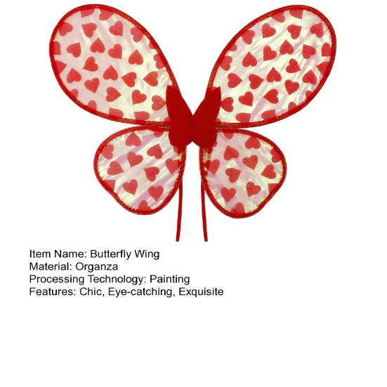 Органза Сердце Крыло Бабочки Большое Крыло Феи для Детей Девочек Хэллоуин Костюм Принцессы для Косплея Аксессуар для Переодевания