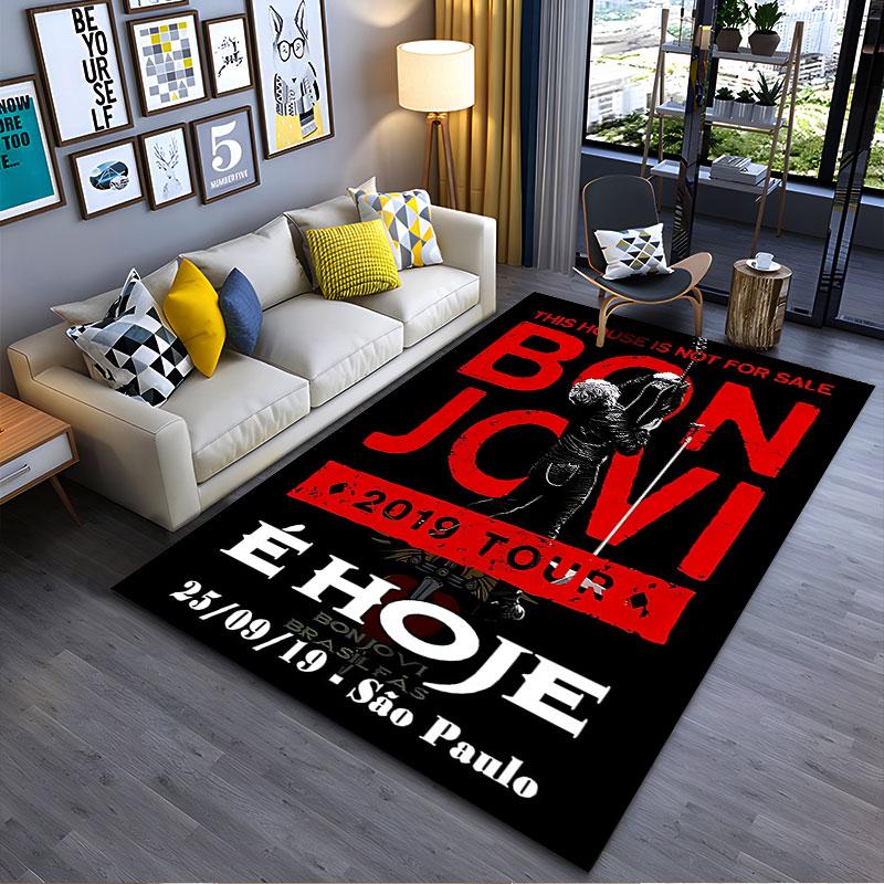 Bon Jovi Tour 2019 Carpet suitable as a non-slip mat for the living room or bedroom sofa