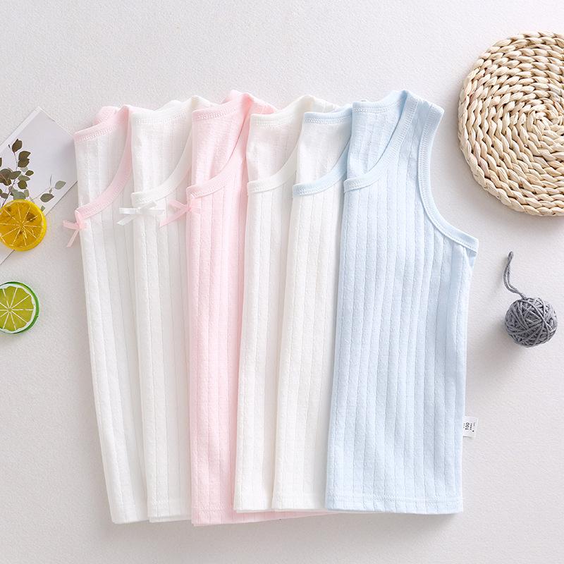 2 шт. Девочки Майка 2-12 лет Белый Базовый топ-майка для девочек Спортивные топы Набор трусов для девочек