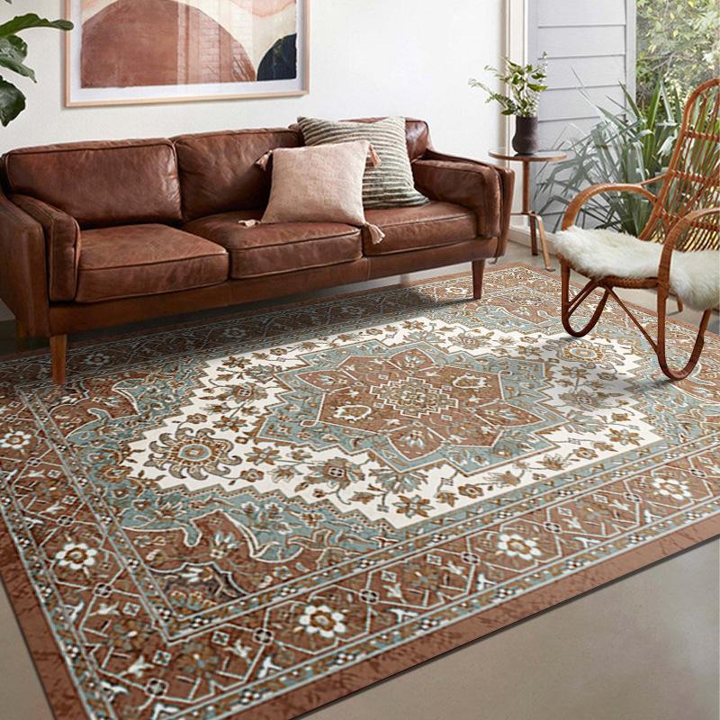 Persian Ethnic Bohemia Carpets for Living Room Bedroom Geometric Mats 120x160 Washable Non-Slip Rugs Home Decor Chair Cushions
