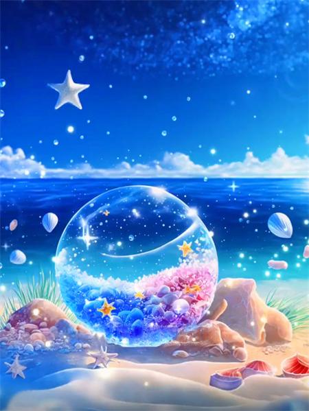 Коллекция алмазной живописи 2023 года Морской лунный пейзаж 5d Diy Вышивка Мозаика Фэнтези Пляжный пейзаж Домашний декор
