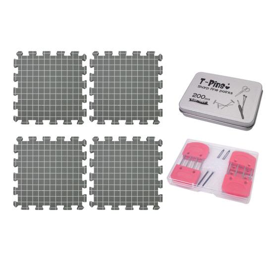 Набор ковриков для блокирования вязания. Плотный пенопластовый коврик с сеткой. Многоразовая односторонняя блокировочная доска для вязания крючком или спицами.