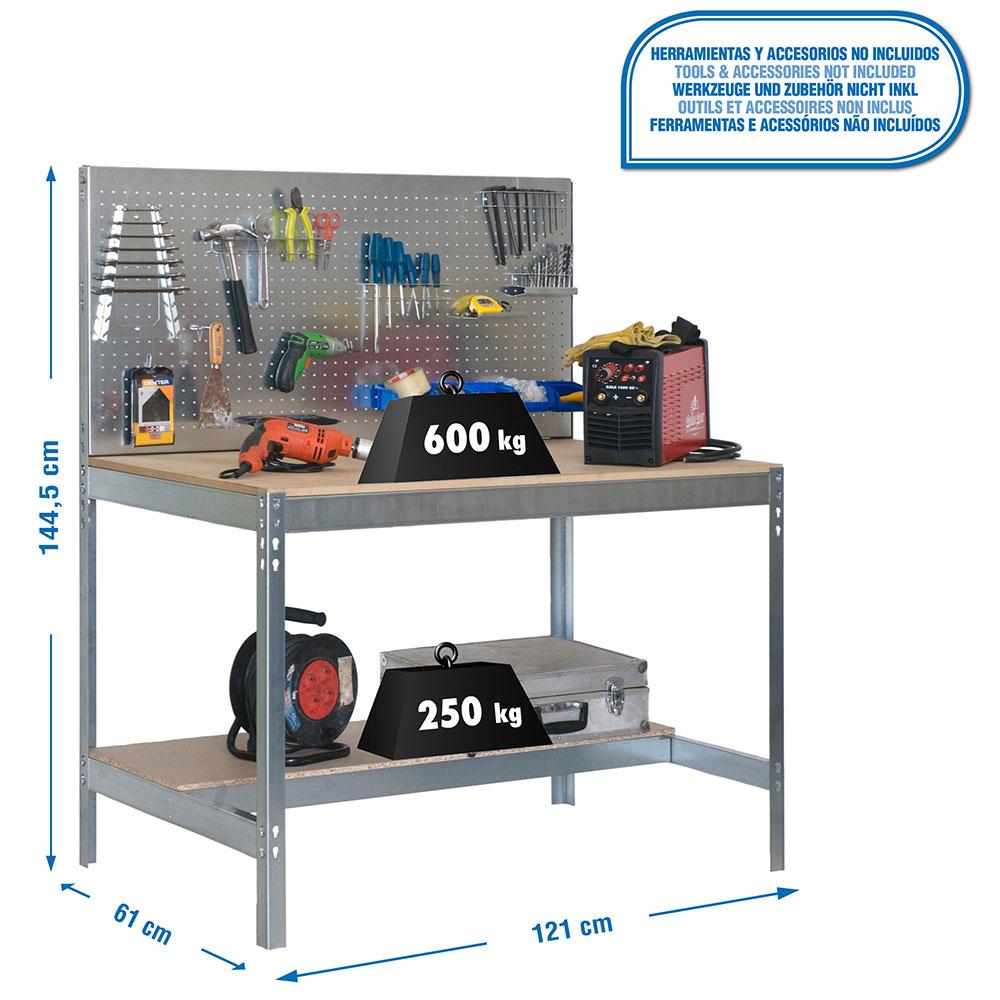 Simonrack BT-2 1200 Workbench 1445x1210x610mm Gray/Brown