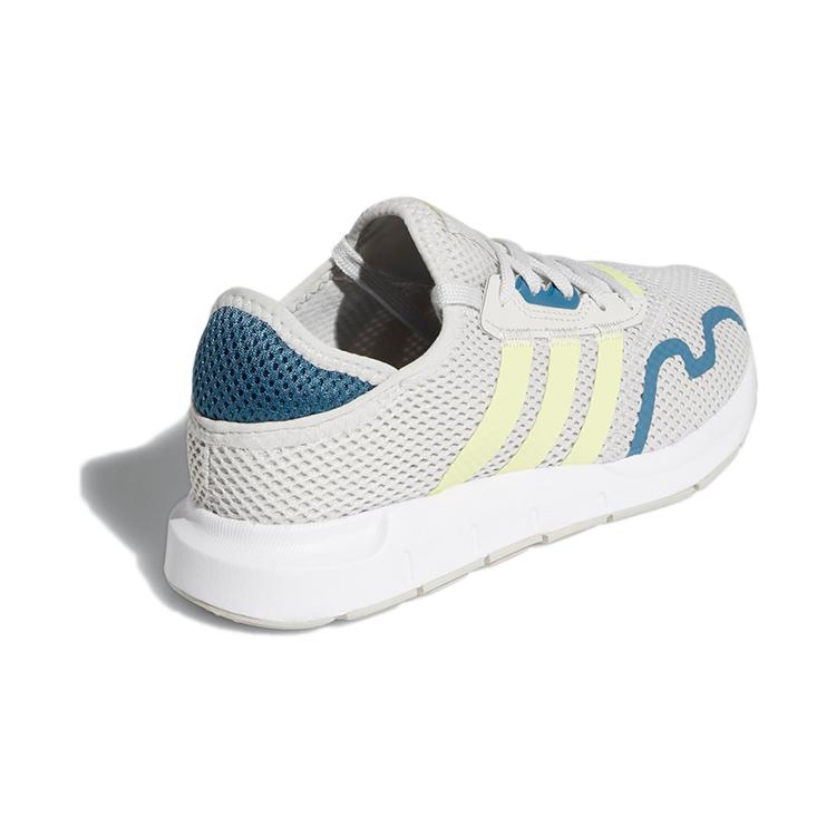 adidas Оригинальные Swift Run X Сетчатые Устойчивые к истиранию Нескользящие Низкие Детские Беговые Кроссовки Серый Желтый Синий Q47119