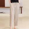 Vintage High Waist Pants for Women Plus Size Casual Striped Elastic Waist Summer Pants