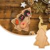 Santa Claus Shape Wooden Christmas Trays Solid Wood Cartoon Christmas Decoration Storage Tray Kitchen Snacks Plates Candy Decor