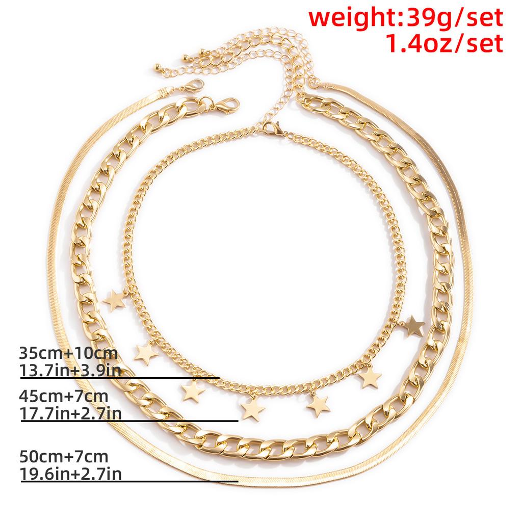 Fashion Unisex Snake Chain Women Necklace Choker Star Zircon Chain Necklace For Women Jewelry