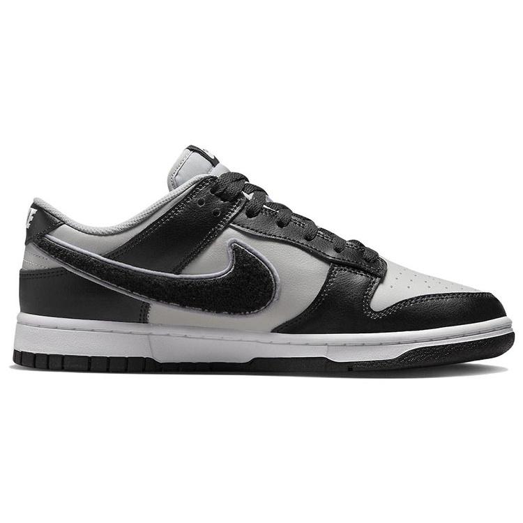 Nike Dunk Low 'Chenille Swoosh - Black Grey Fog' Men's DQ7683-001