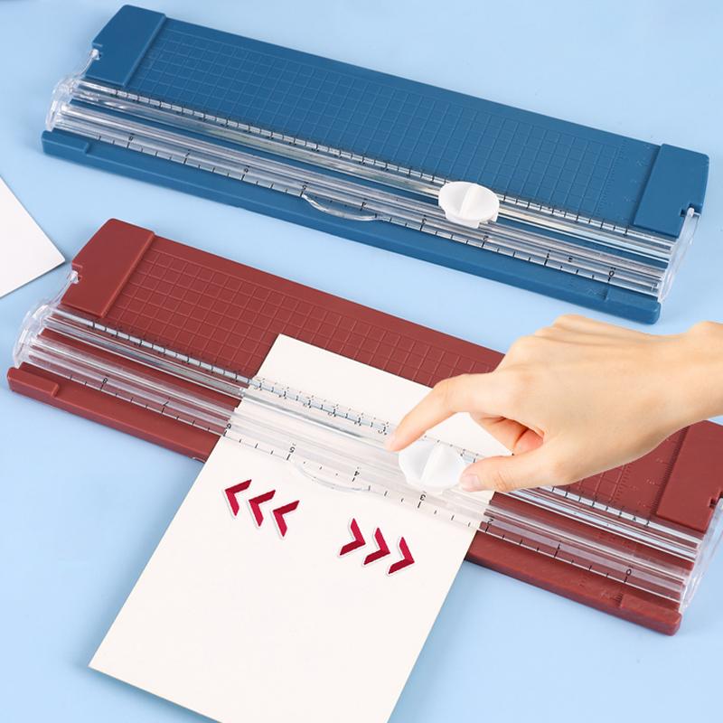 1PC Multi-functional bidirectional paper cutter, portable paper cutting machine process cutting tool! School and office supplies