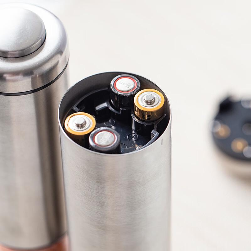 Рухан Электрический Набор Мельниц для Перца из Нержавеющей Стали с Подставкой