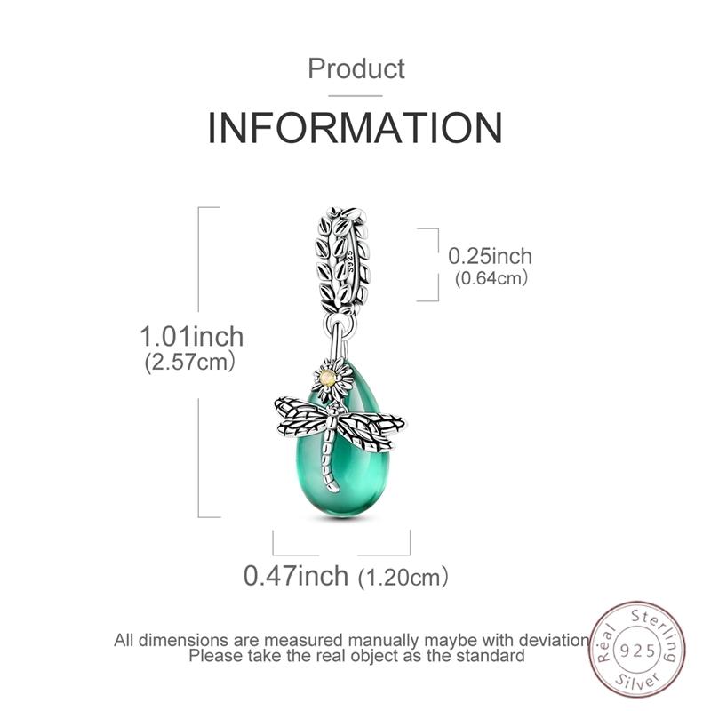 New Arrival Charm Beads Dragonfly Copper Pendant 3Mm Diy Party Christmas Fine Jewelry Making Gift