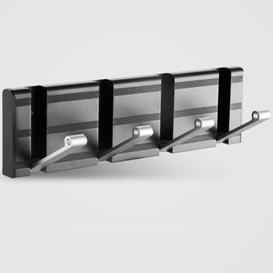 Невидимый складной настенный крючок, черный, серебристый, золотой, алюминиевый, для прихожей, ванной, туалета, двери, для хранения одежды и полотенец 1 2 3 4 5 6 Крючки