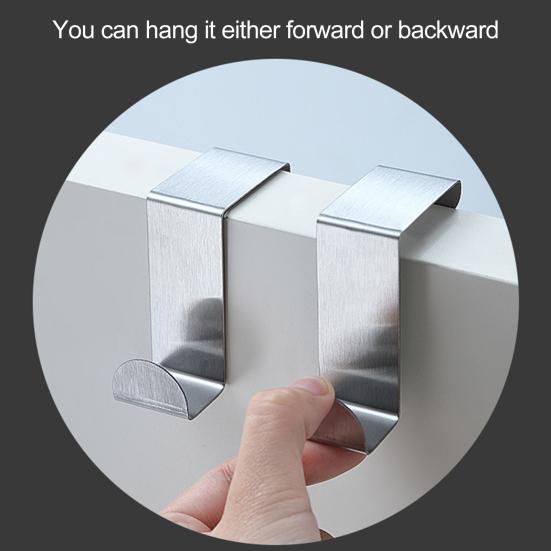 4 шт. крючки для задней двери, нержавеющие, антидеформационные, прочные, выдерживающие нагрузку, органайзер для полотенец, вешалки для шкафа