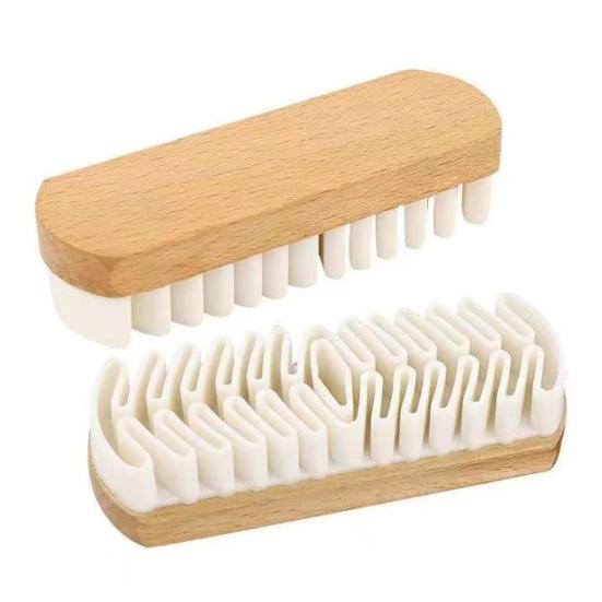 1/2/3/5Pcs Suede Shoe Brush Eraser Set Natural Wood Handle Soft Crepe Cleaning Eraser Shoe Scrubbing Brush Multifunctional Cleaner